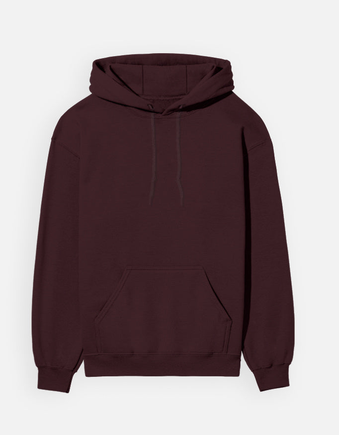 Premium solid-colored Maroon oversized unisex sweatshirt made from 300 GSM heavyweight brushed fleece and 100% cotton. Features a regular fit with snug ribbed cuffs and hem. High-quality, cozy streetwear available in various solid colors for cold weather.